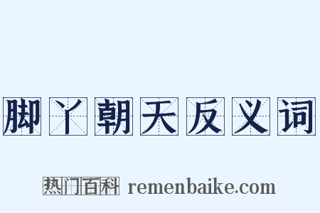 脚丫朝天反义词是什么意思的图片